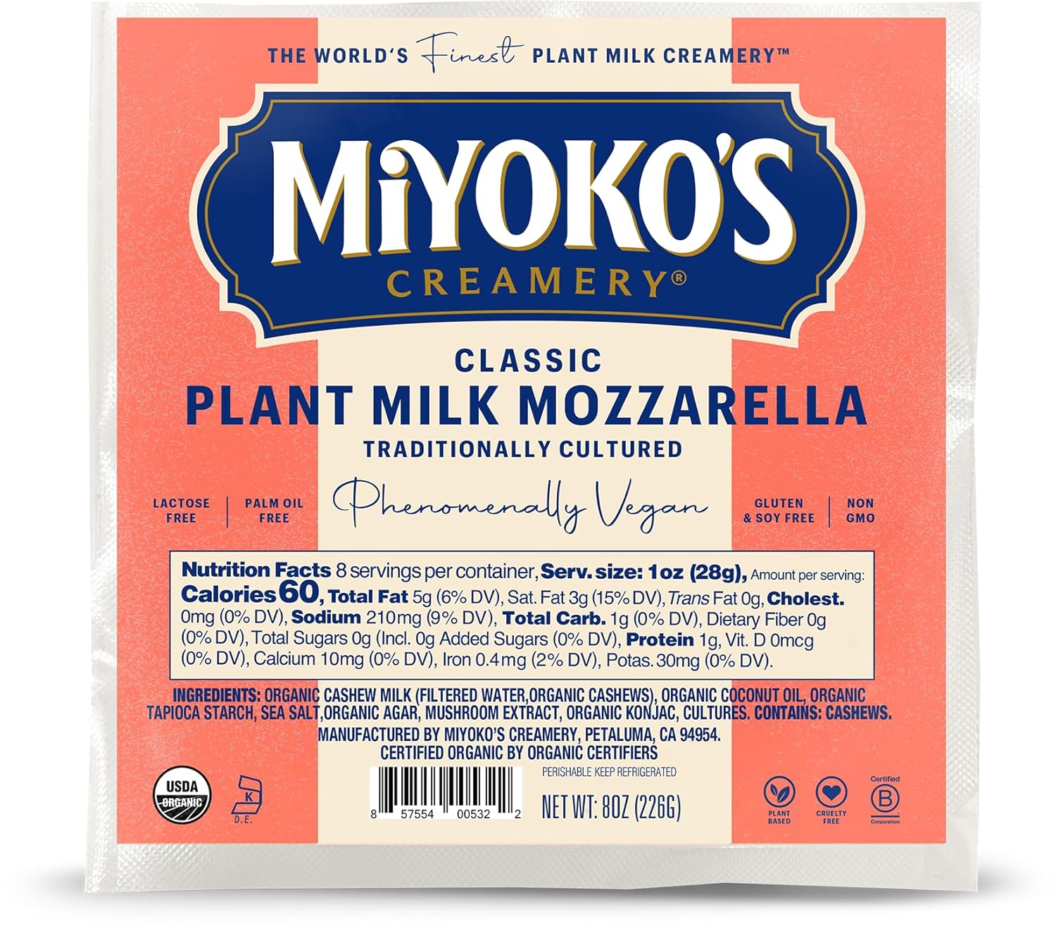 Miyoko’s Creamery Fresh Vegan Mozzarella