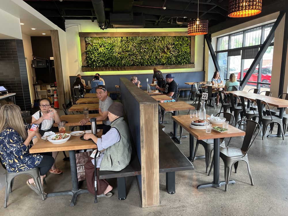 people eating in a restaurant